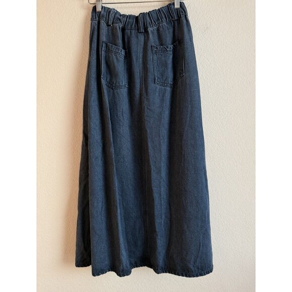 YFB Young Fabulous & Broke Wide-Leg High Rise Elastic Waist Jeans Skirt Sz S Y2K - Picture 8 of 13